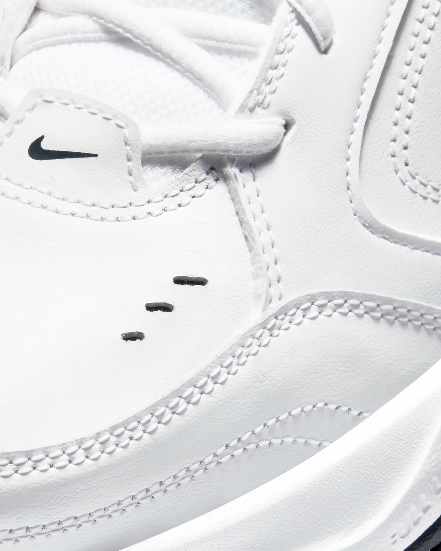 Nike Men's Air Monarch IV Workout Shoes, White/Metallic Silver