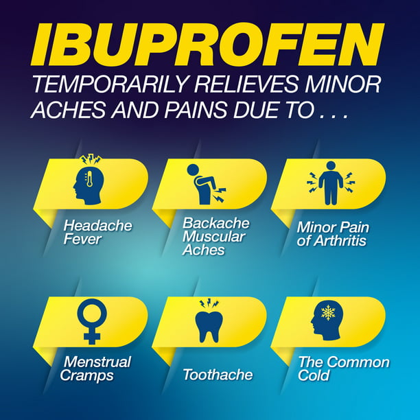 Equate Ibuprofen Tablets 200 mg, Pain Reliever/Fever Reducer, 2 pack, 200 Count