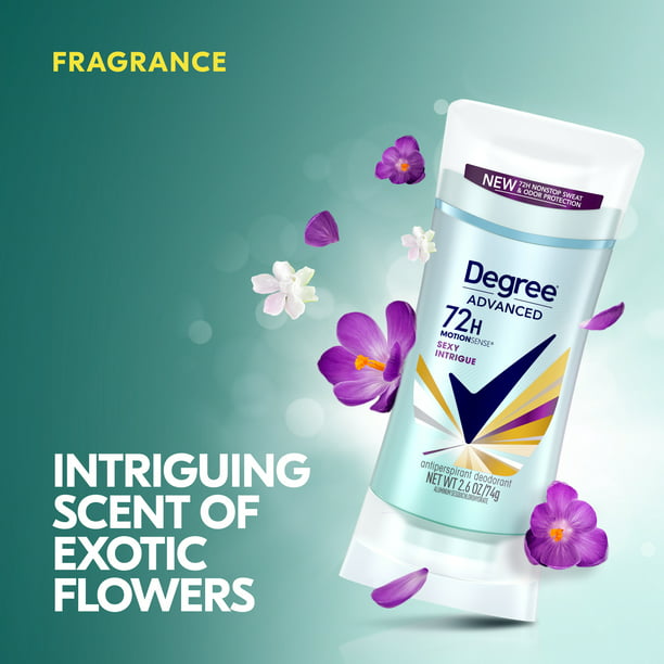 Degree Advanced MotionSense 72H Antiperspirant Deodorant Sexy Intrigue, 2.6 oz, Female