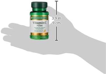 Vitamin C + Zinc by Nature's Bounty, Vitamin Supplement, Supports Immune Health, 60 mg, 60 Tablets