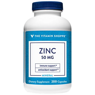 Zinc - Immune & Antioxidant Support - 50 MG Per Serving (200 Capsules)