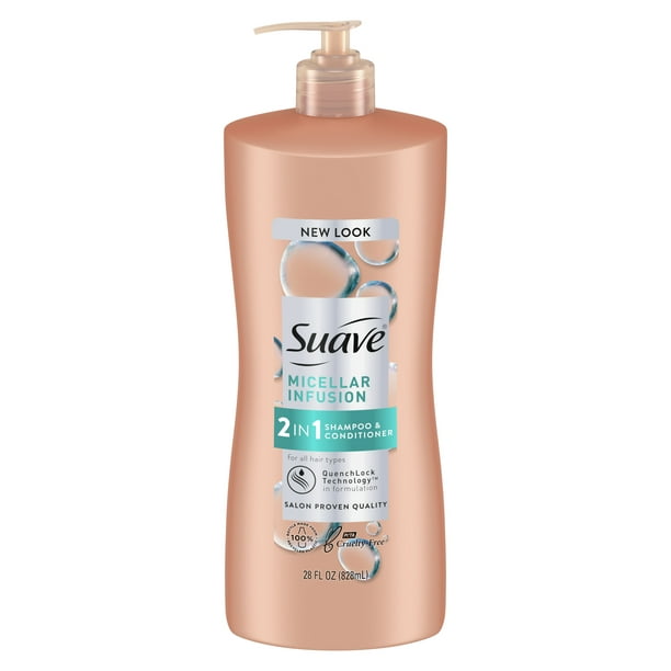 Suave Micellar Infusion 2-in-1 Shampoo and Conditioner For All Hair Types 28 fl oz