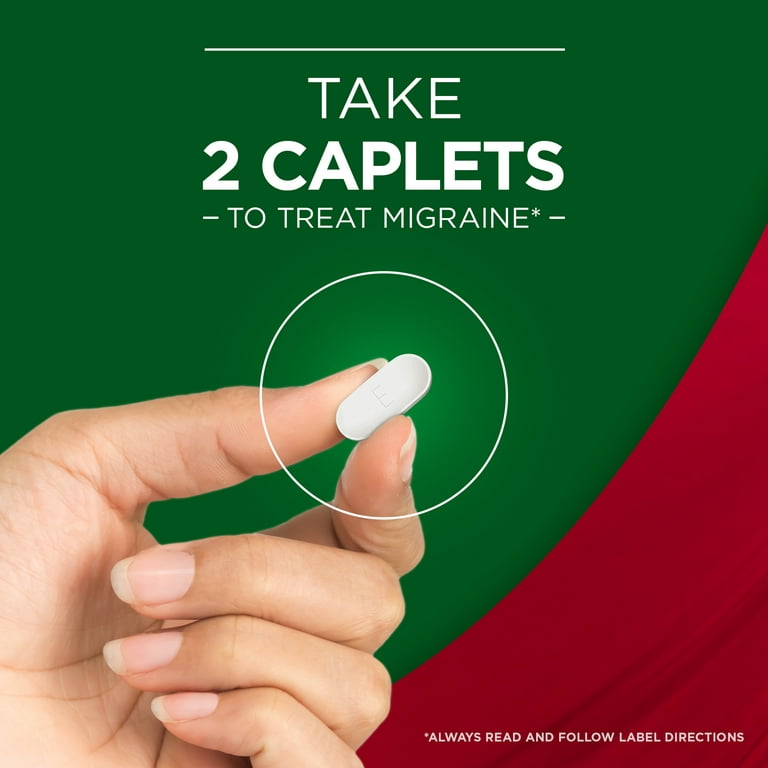 Excedrin Migraine Medicine Caplets for Migraine Headache Relief, 100 Count