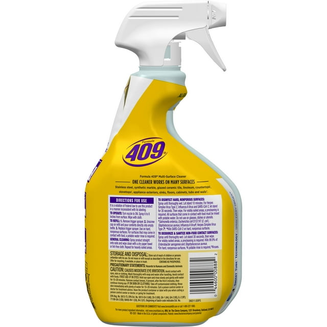 Formula 409 Multi-Surface Cleaner Spray, Lemon Fresh, 32 fl oz