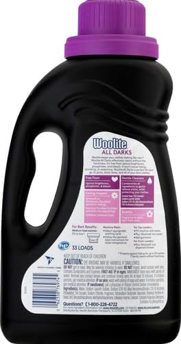 Woolite Darks Defense Liquid Laundry Detergent, Woolite Dark, Laundry Detergent, 33 Loads, 50 Fl Oz, Regular & HE Washers, Packaging May Vary