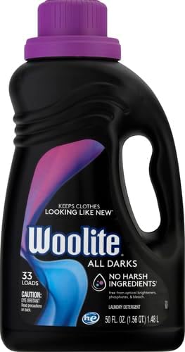 Woolite Darks Defense Liquid Laundry Detergent, Woolite Dark, Laundry Detergent, 33 Loads, 50 Fl Oz, Regular & HE Washers, Packaging May Vary