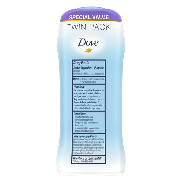Dove Fresh All Day Underarm Sweat & Odor Protection Antiperspirant Deodorant 2.6 oz Twin Pack