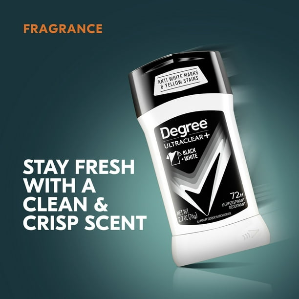 Degree Men UltraClear 72H Antiperspirant Deodorant Black+White, 2.7 oz, 2 Count