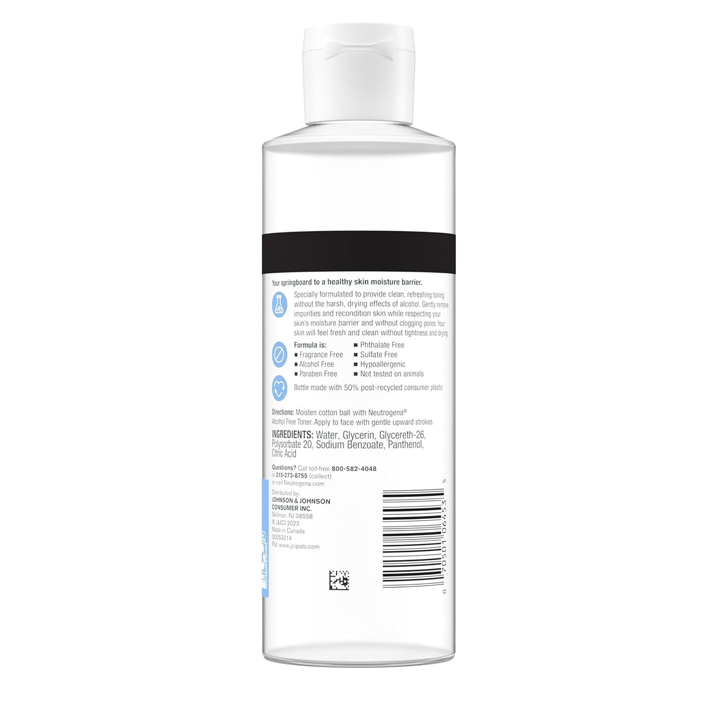 Neutrogena Alcohol-Free Gentle Daily Fragrance-Free Face Toner to Tone & Refresh Skin, Toner Gently Removes Impurities & Reconditions Skin, Hypoallergenic, 8 fl. oz