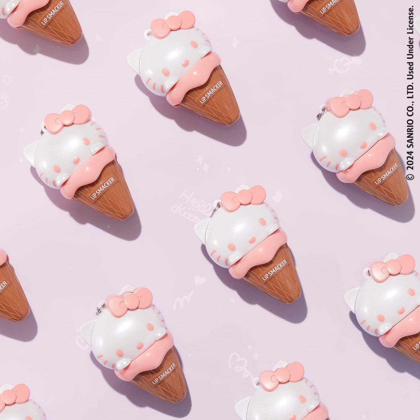 Lip Smacker Hello KittyLip Balm, Ice Cream Flavored Moisturizing, Smoothing Soft Shine, Hydrating & Protecting Fun Tasty Flavors, Cruelty-Free & Vegan - Ice Cream