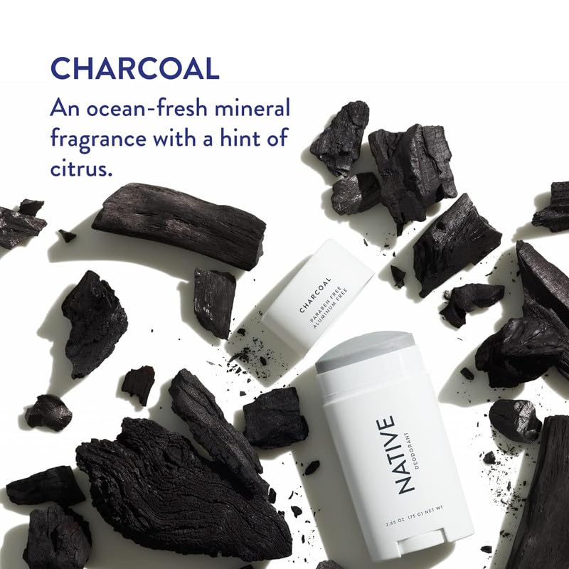 Native Natural Deodorant, Charcoal, Aluminum Free, 2.65 oz