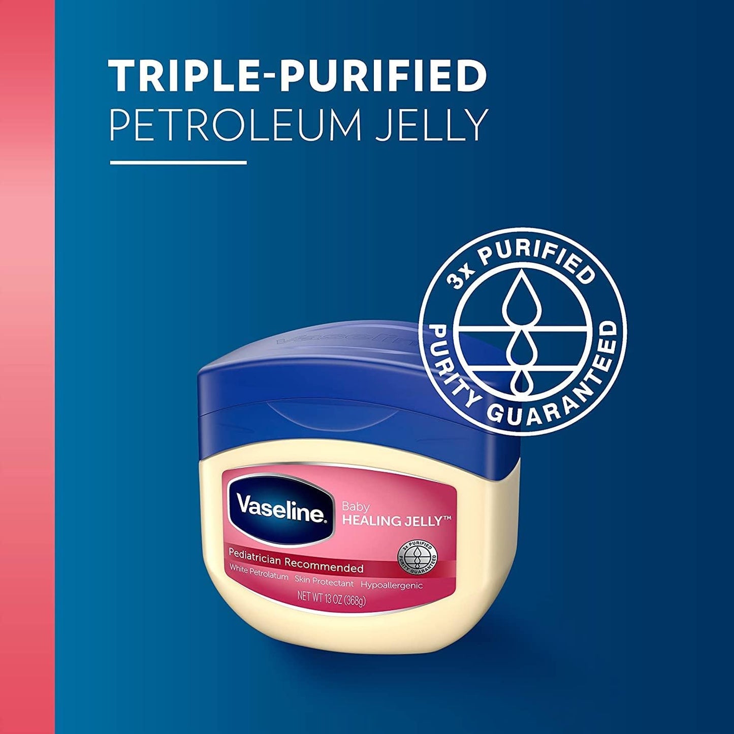 Vaseline Petroleum Jelly Baby Skincare Protective & Pure 4 Count Treats Dry Skin And Prevents Chaffed Skin From Diaper Rash Hypoallergenic And Gentle On Skin 13oz