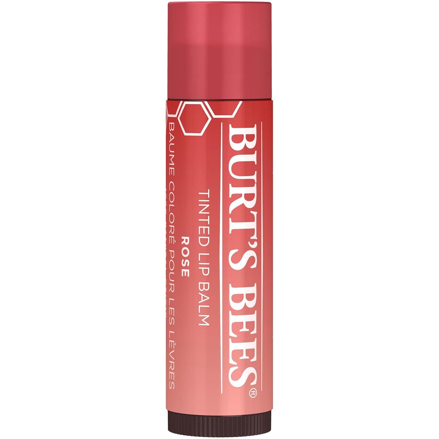 Burt's Bees Lip Tint Balm Stocking Stuffers Gifts, Long Lasting 2 in 1 Duo Tinted Balm Formula, Color Infused with Hydrating Shea Butter for a Natural Looking Buildable Finish, Petal Rose (2-Pack)