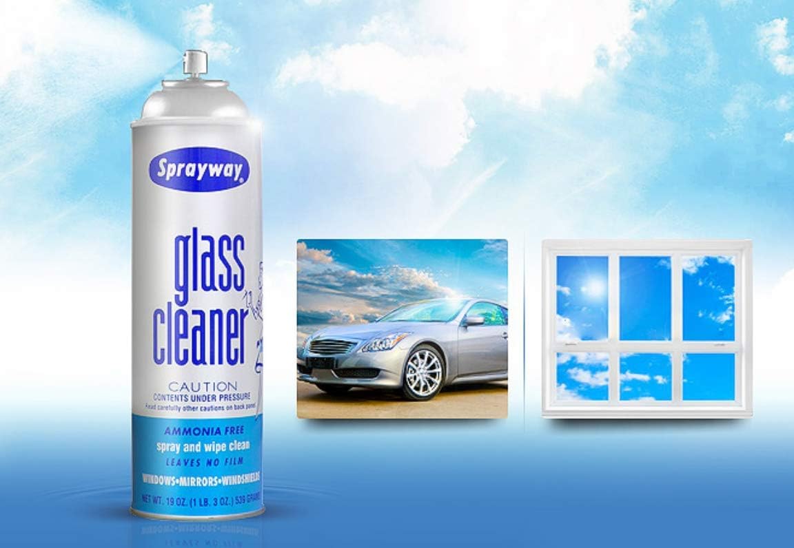 Sprayway Glass Cleaner Ammonia Free, Streak Free, Blue