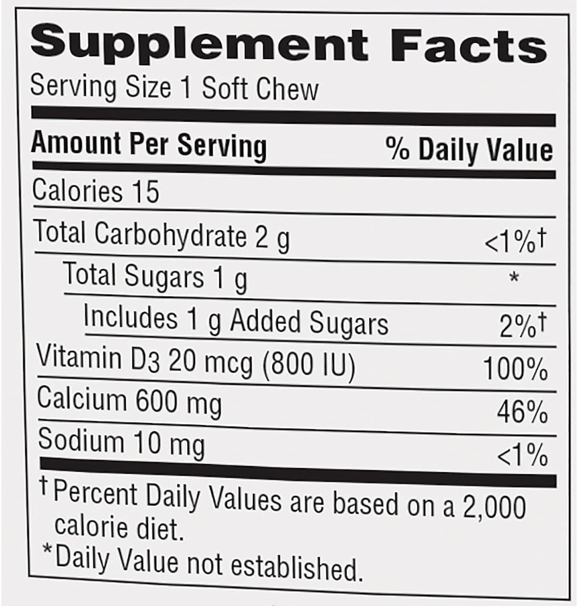 Caltrate Soft Chews 600 Plus D3 Calcium Vitamin D Supplement, Chocolate Truffle - 60 Count(Packaging May Vary)