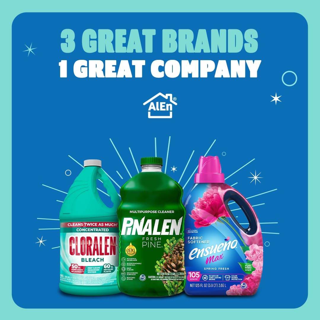 Ensueño - Max Liquid Fabric Softener- With Long-Lasting Freshener And Wrinkle Eliminating formula, Spring Fresh Scent - (125 oz)