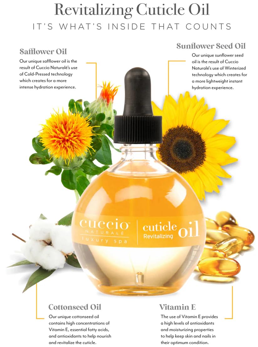 Cuccio Milk & Honey Cuticle Oil – 2.5 oz – Winter Hydration for Dry Cuticles & Brittle Nails – Paraben-Free, Natural Ingredients – Keeps Skin Soft & Moisturized in Cold Weather
