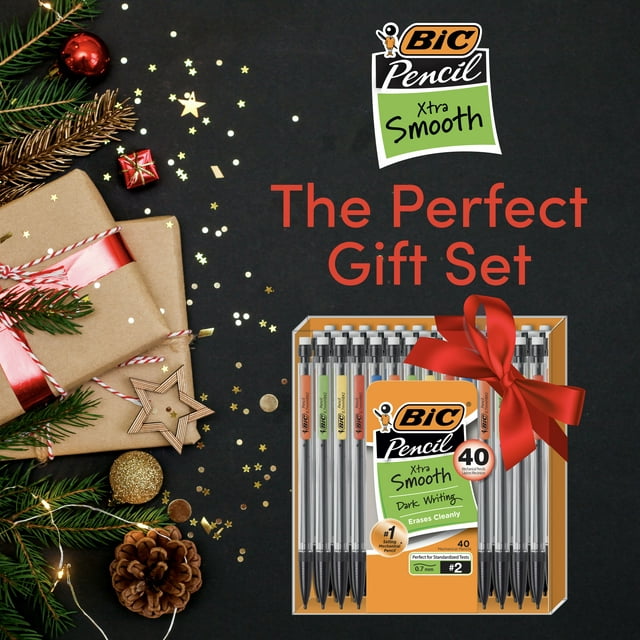 BIC Xtra-Smooth Mechanical Pencils with Erasers, 40-Count Pack, Bulk Mechanical Pencils for School Supplies