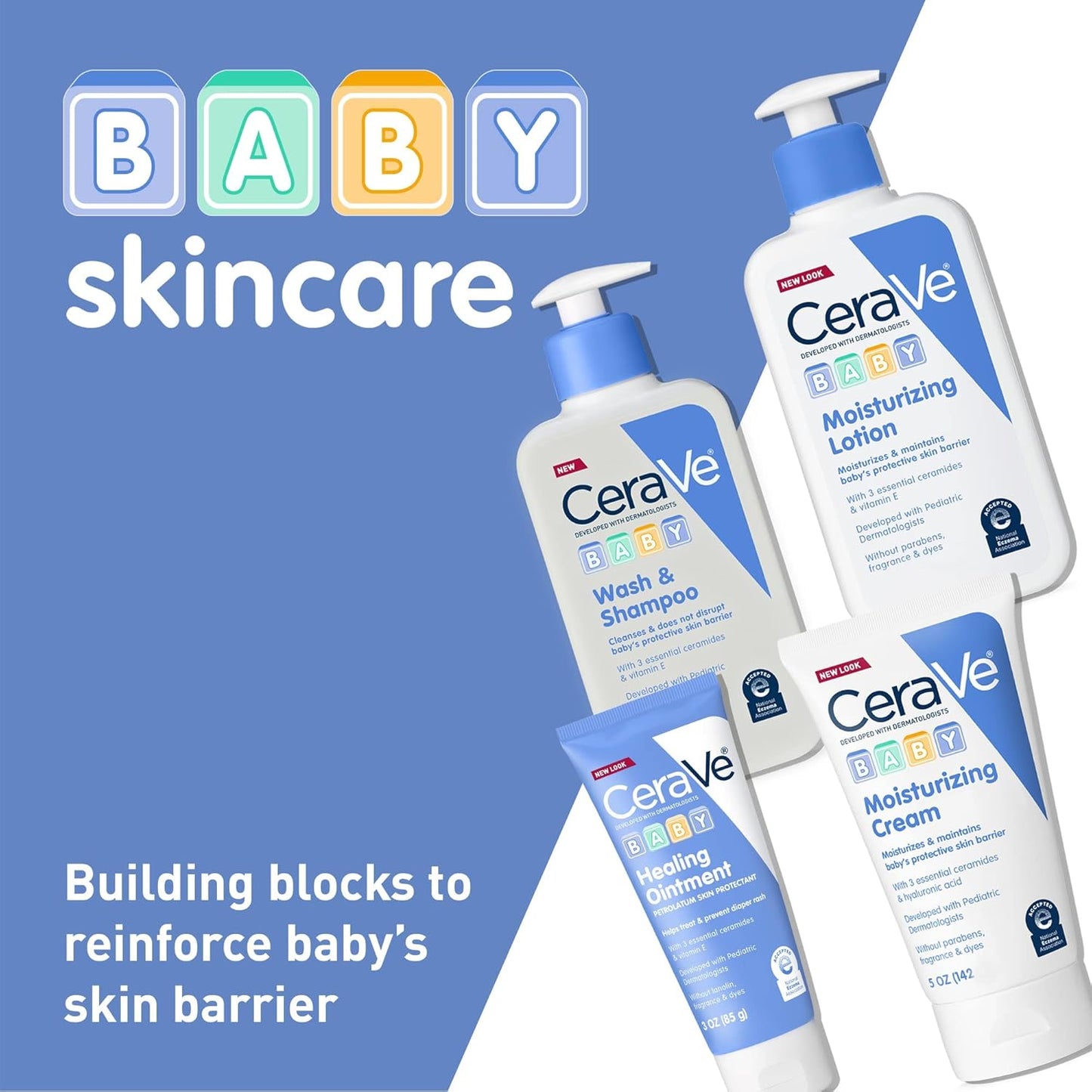 CeraVe Baby Lotion | Gentle Baby Skin Care with Ceramides, Niacinamide & Vitamin E | Fragrance, Paraben, Dye & Phthalates Free | Lightweight Baby Moisturizer | 8 Ounce | Packaging May Vary