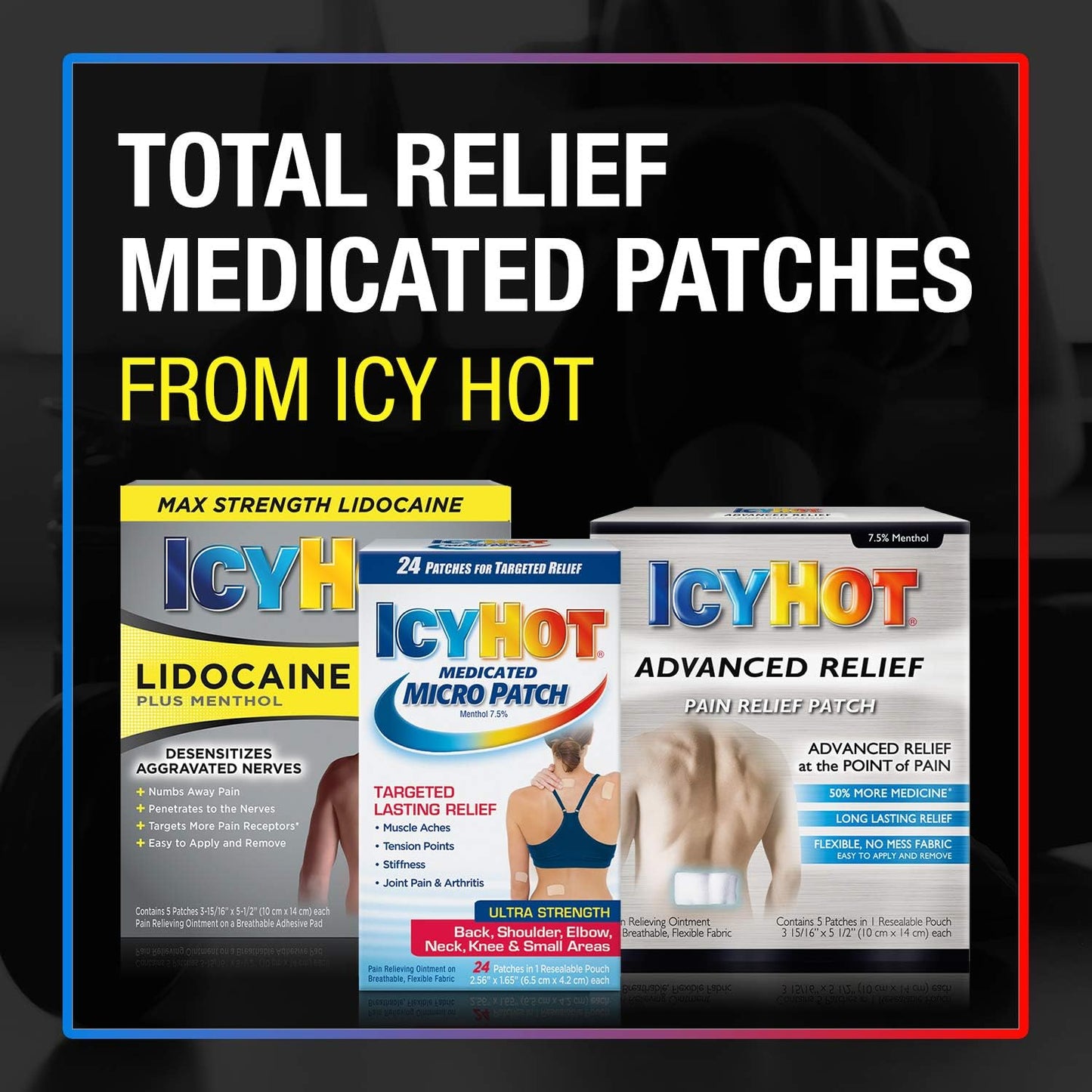 Icy Hot Medicated Patch Extra Strength Pain Relief Patch for Back or Large Area, 5 Count