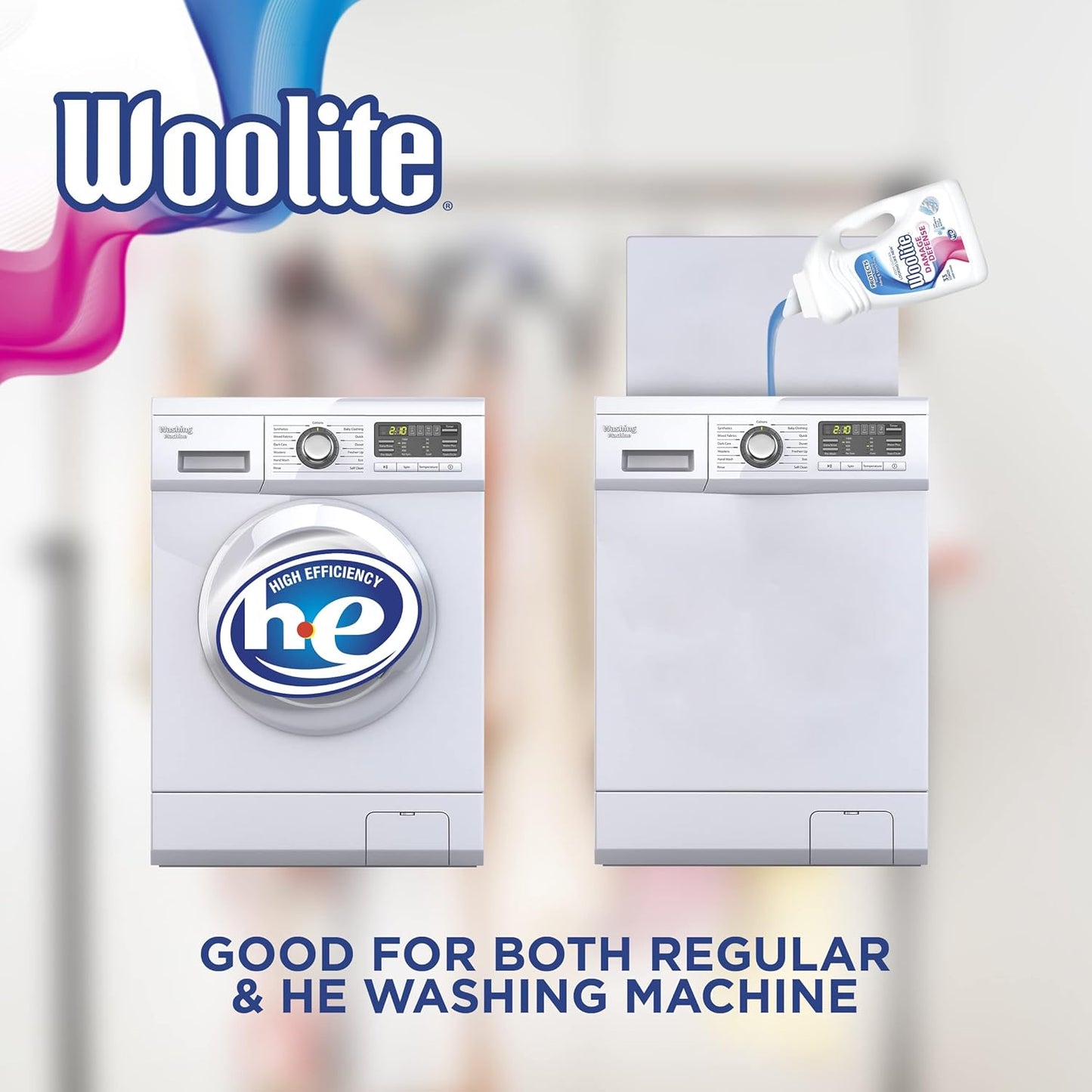Woolite Damage Defense Laundry Detergent, 33 Loads, 50 Fl Oz, Regular & HE Washers, Packaging May Vary