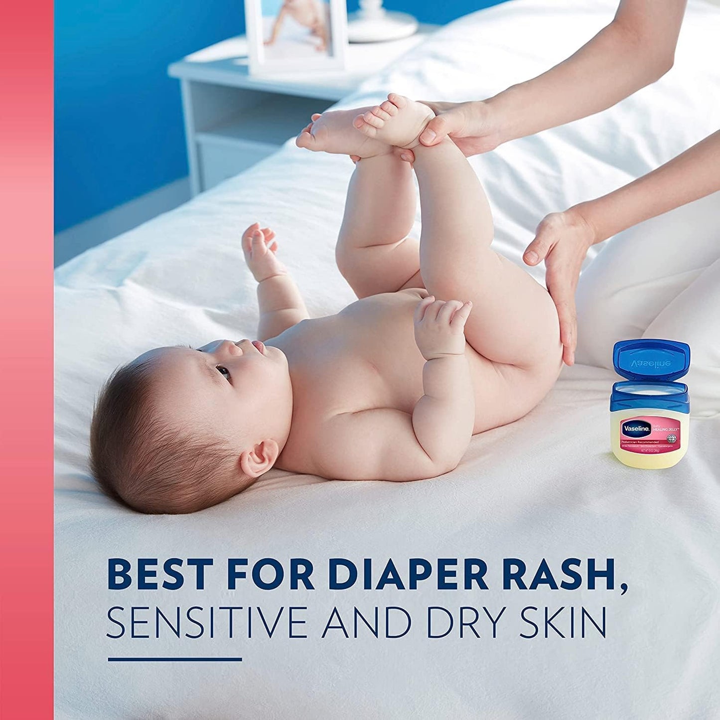 Vaseline Petroleum Jelly Baby Skincare Protective & Pure 4 Count Treats Dry Skin And Prevents Chaffed Skin From Diaper Rash Hypoallergenic And Gentle On Skin 13oz