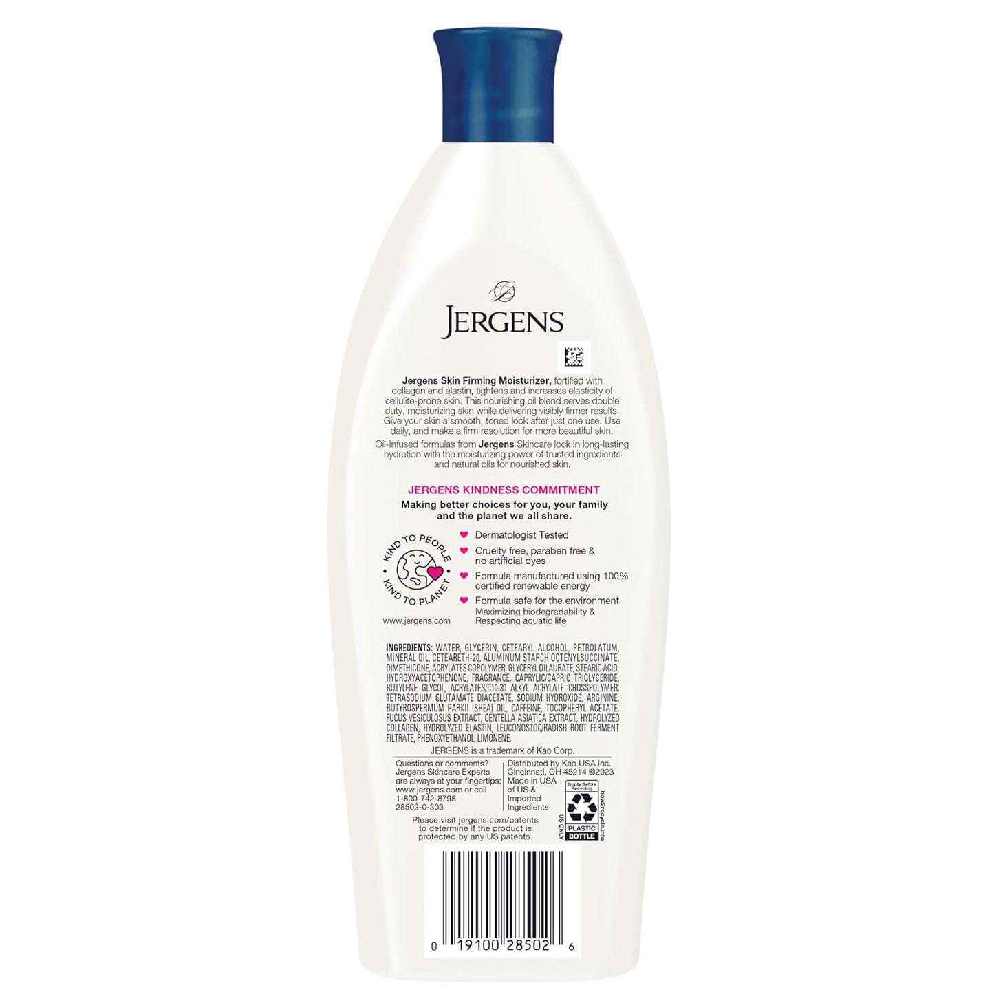 Jergens Skin Firming Body Lotion for Dry to Extra Dry Skin, Skin Tightening Cream with Collagen and Elastin, Hydralucence Blend Formula, 16.8 oz