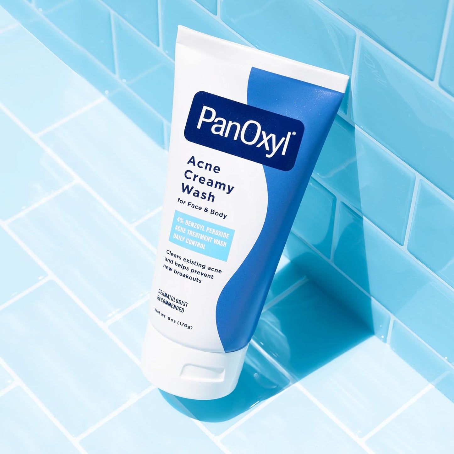 PanOxyl Antimicrobial Hydrating Acne Creamy Wash, 4% Benzoyl Peroxide, 6 Ounce