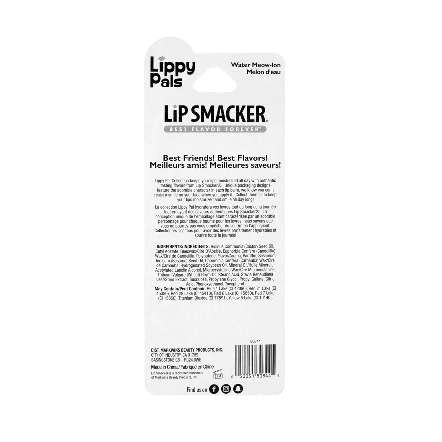 Lip Smacker Lip Balm, Kitten Water-Meow-Lon, 0.14 Ounce (80844)