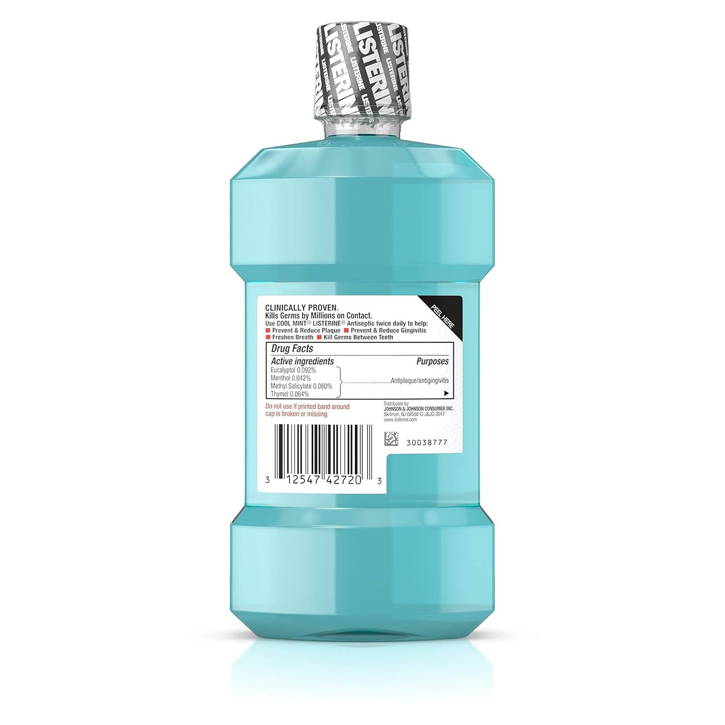 Listerine Cool Mint Antiseptic Mouthwash for Bad Breath, Plaque and Gingivitis, 250 ml