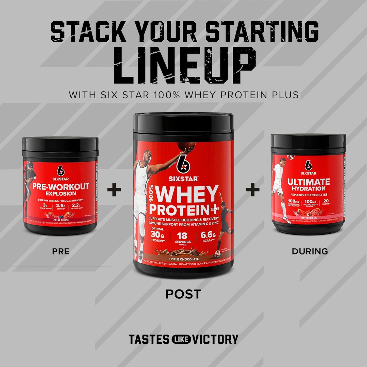 Whey Protein Powder | Six Star Whey Protein Plus | Whey Protein Isolate & Peptides | Lean Protein Powder for Muscle Gain | Muscle Builder for Men & Women | Triple Chocolate, 1.82 lbs (826 g)