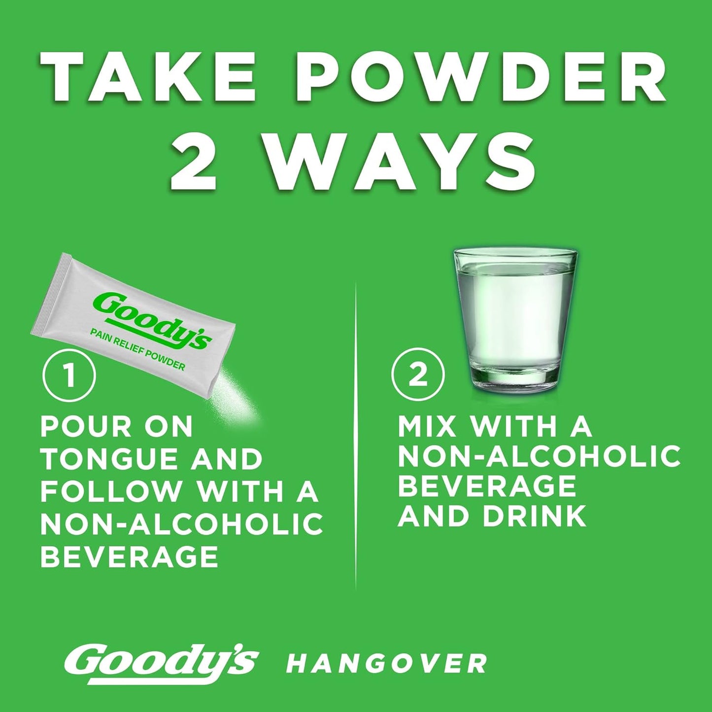 Goody's Hangover Powders, Fast Pain Relief & Boost Of Alertness, Berry Citrus Flavor Dissolve Packs, 16 Individual Packets