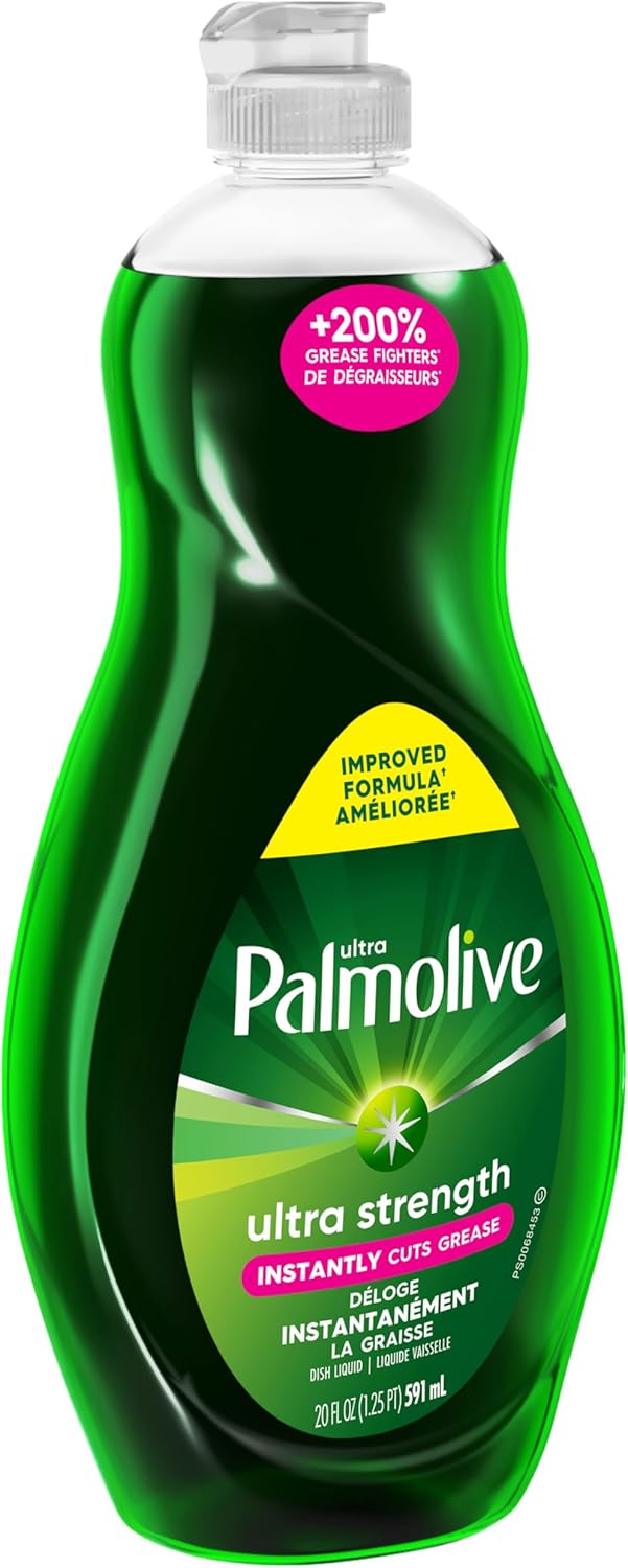 Palmolive Ultra Strength Liquid Dish Soap, Original Green, 20 Fluid Ounce(Packaging May Vary)