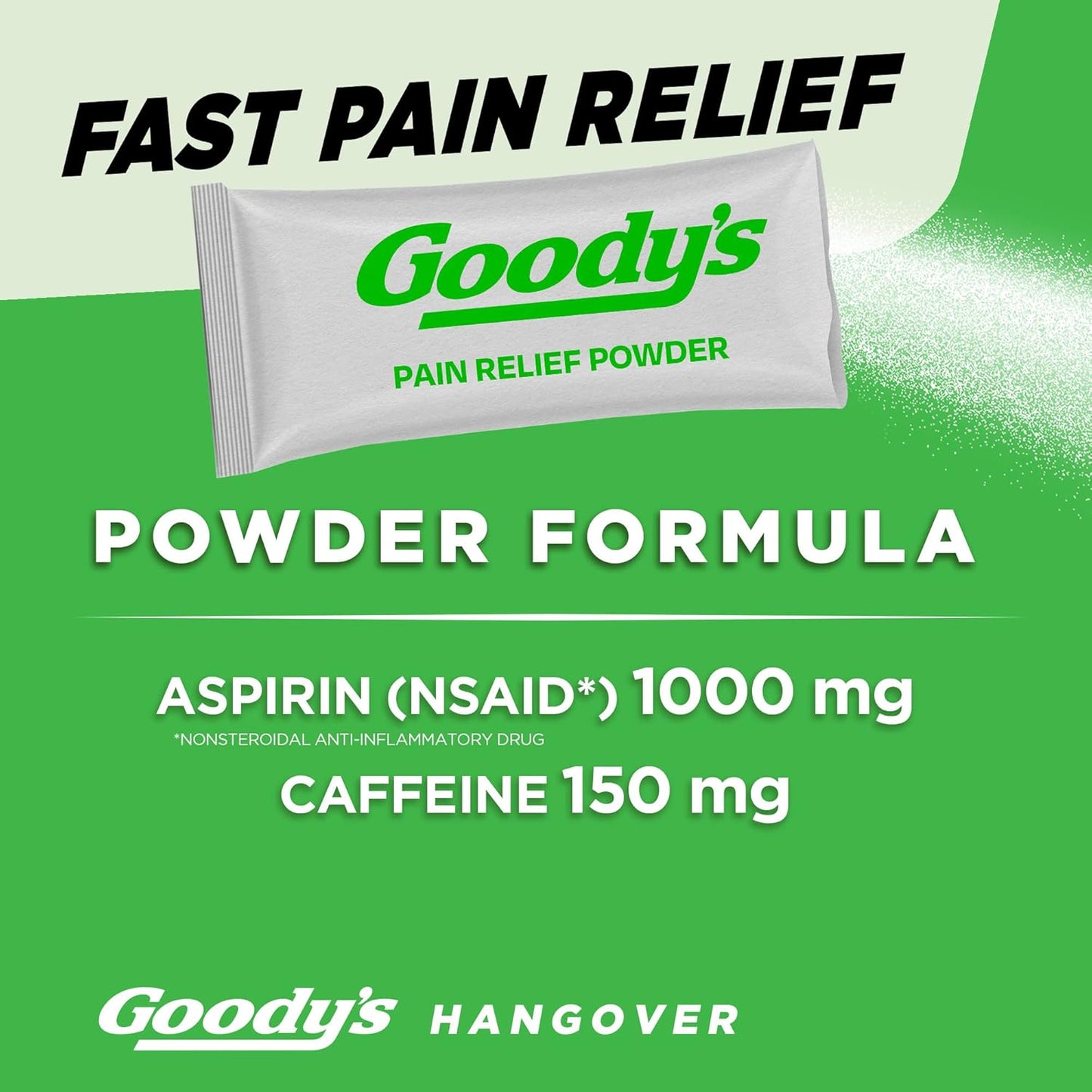 Goody's Hangover Powders, Fast Pain Relief & Boost Of Alertness, Berry Citrus Flavor Dissolve Packs, 16 Individual Packets