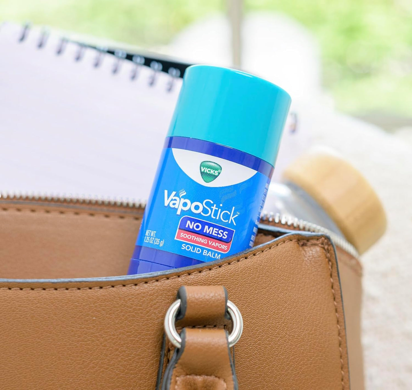 Vicks VapoStick, Solid Balm, No Mess, Soothing Non-Medicated Vicks Vapors, Easy-To-Use No-Touch Applicator, Quick Dry, Lightweight Skin Feel, 1.25oz x 2
