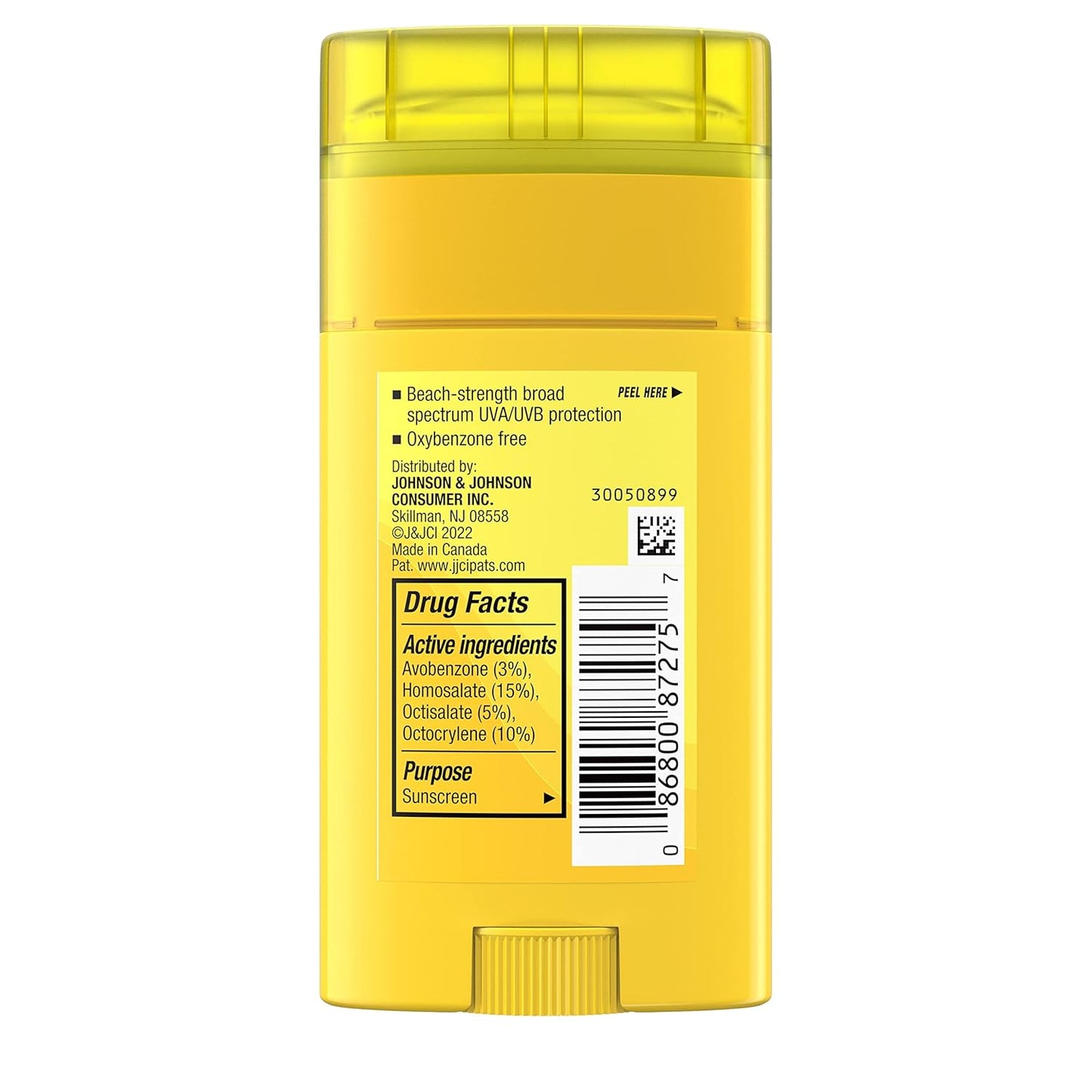 Neutrogena Beach Defense Water-Resistant SPF 50+ Sunscreen Stick, Broad Spectrum UVA/UVB Protection, PABA- & Oxybenzone-Free Face & Body Sunscreen Stick, Hands-Free Application, 1.5 oz