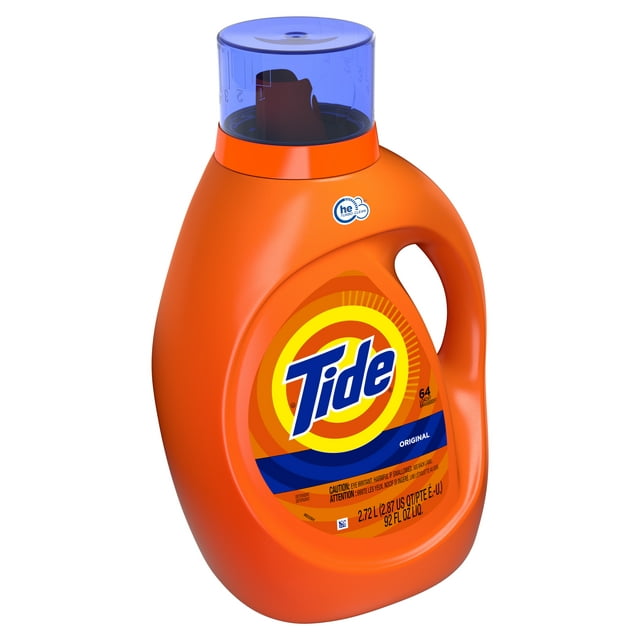 Tide Liquid Laundry Detergent, Original, 64 Loads 92 fl oz, HE Compatible