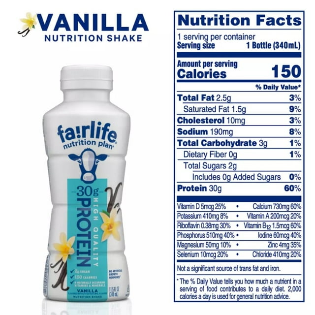 Fairlife Nutrition Plan Vanilla (11.5 fl., oz. 12pk)