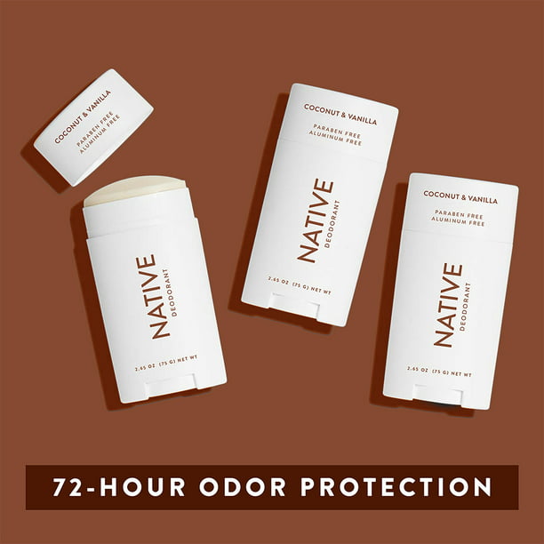 Native Natural Deodorant, Coconut & Vanilla, Aluminum Free, 2.65 oz