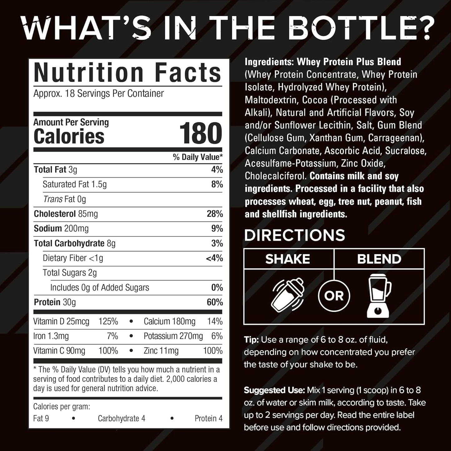 Whey Protein Powder | Six Star Whey Protein Plus | Whey Protein Isolate & Peptides | Lean Protein Powder for Muscle Gain | Muscle Builder for Men & Women | Triple Chocolate, 1.82 lbs (826 g)