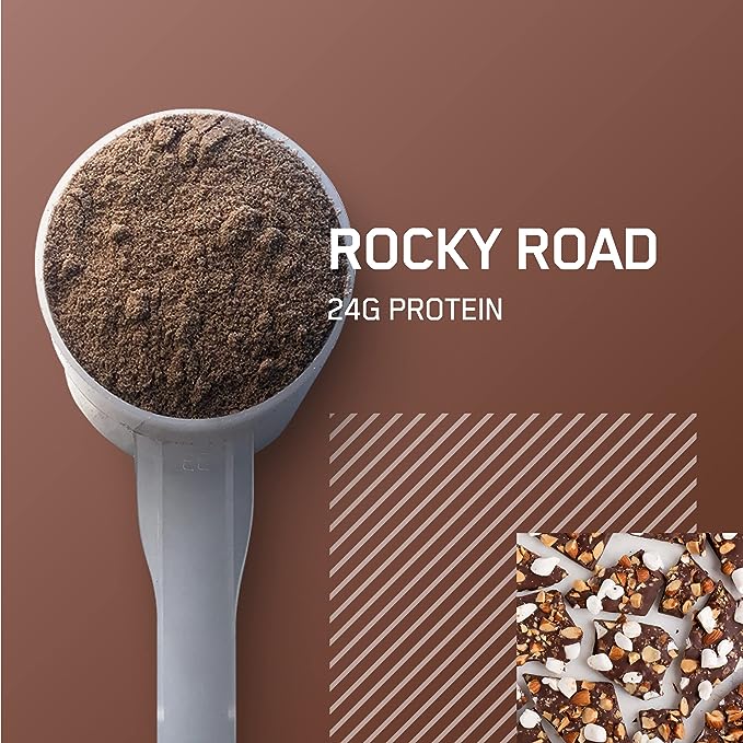 Optimum Nutrition Gold Standard 100% Whey Protein Powder, Rocky Road, 2 Pound (Packaging May Vary)