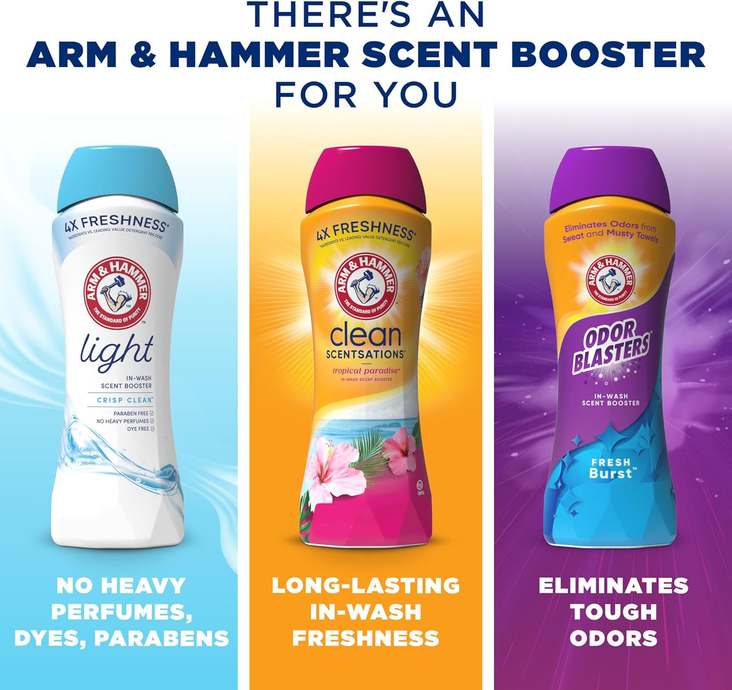 Arm & Hammer In-Wash Scent Booster, Tropical Paradise, 37.8 Ounce