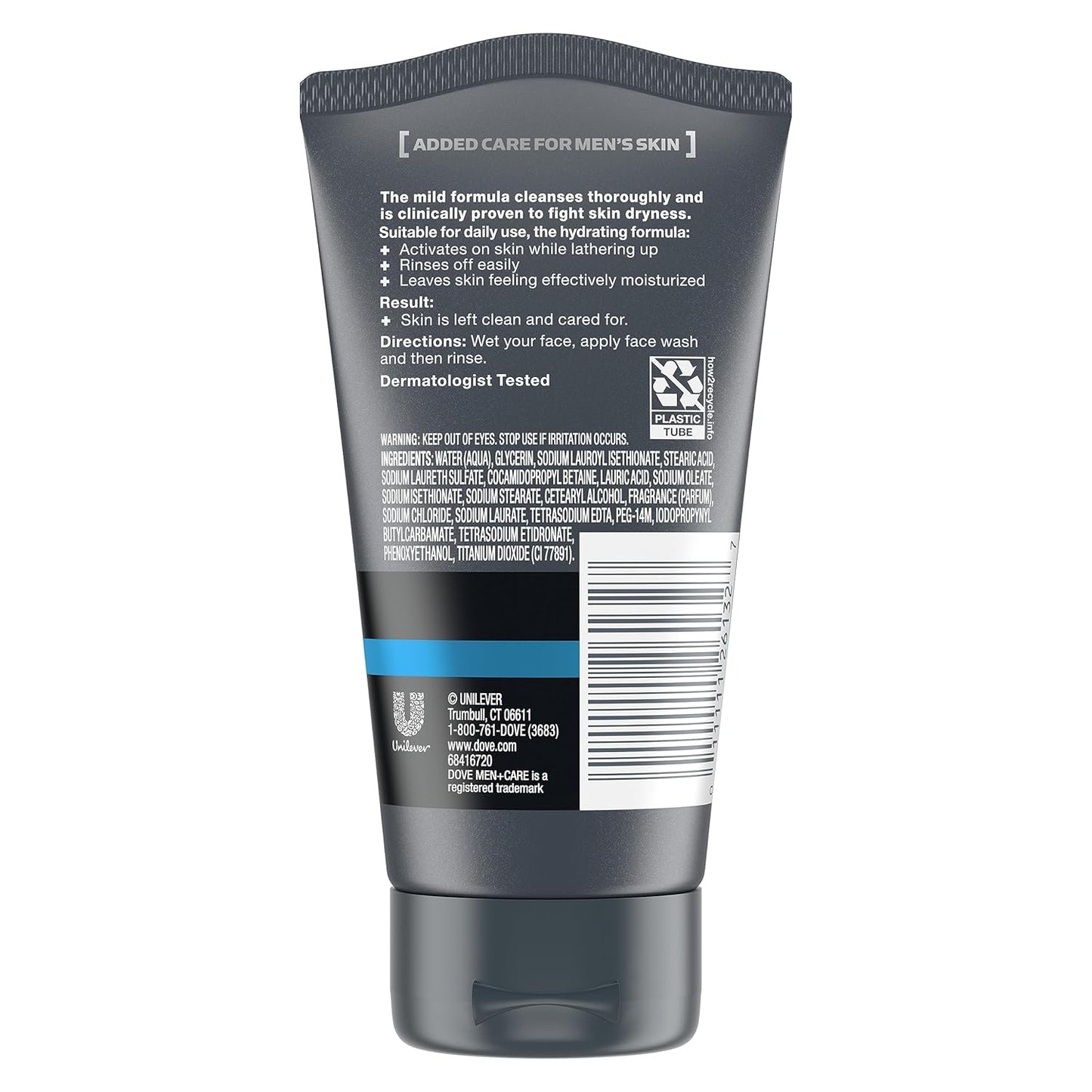 DOVE MEN + CARE Face Wash Hydrate Plus, 5 Fl Oz