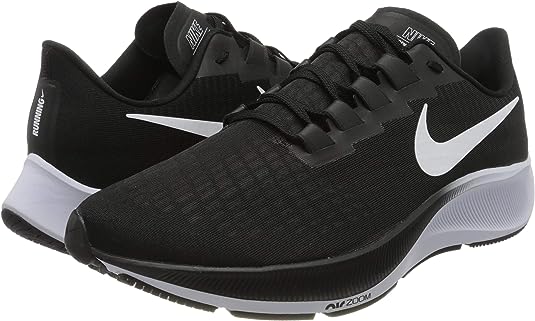 Nike Men's Air Zoom Pegasus 37 Running Shoe, Black White