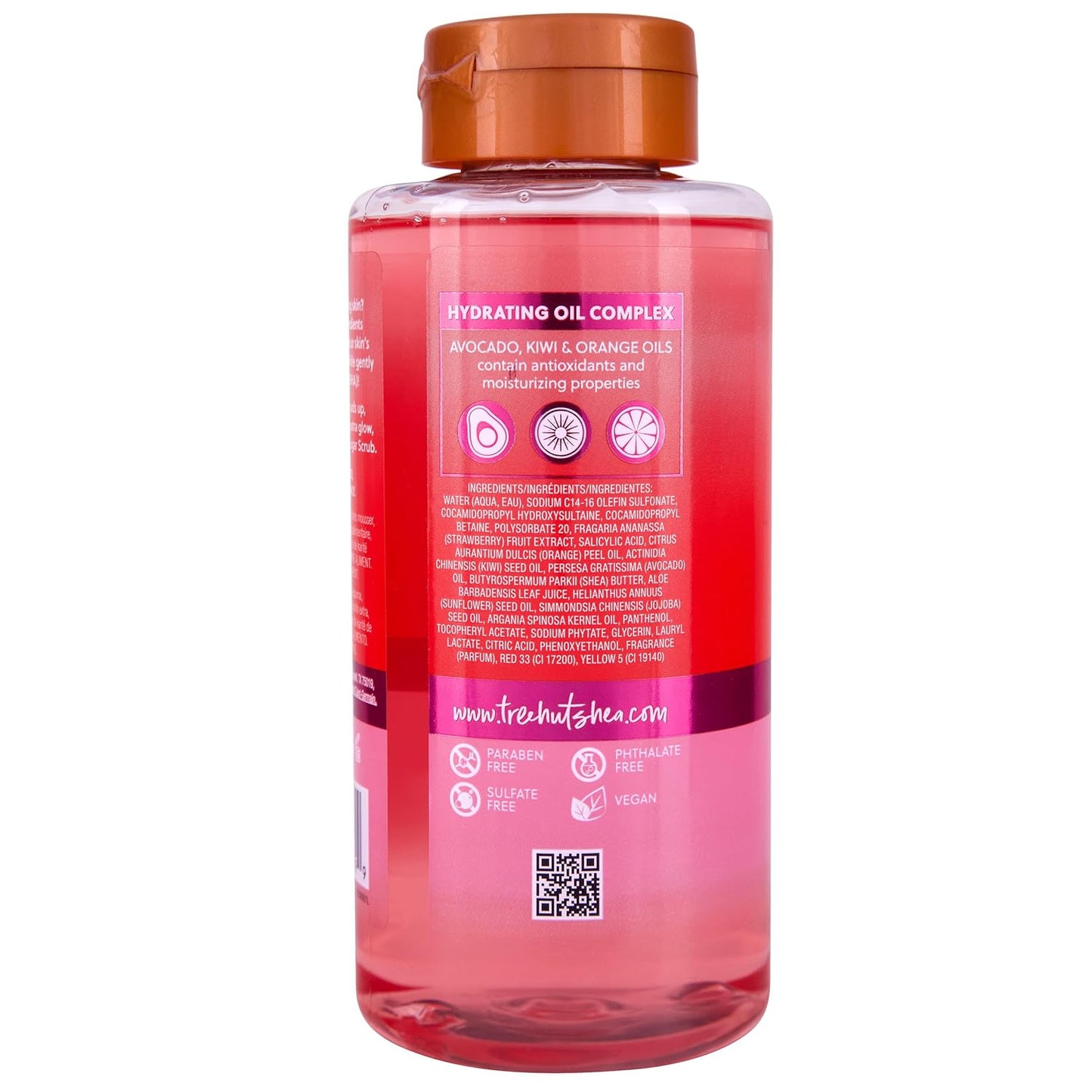 Tree Hut Strawberry Foaming Gel Wash | Cleanse & Soothe Skin Without Stripping Moisture | Made with our Hydrating Oil Complex | 18 fl oz.