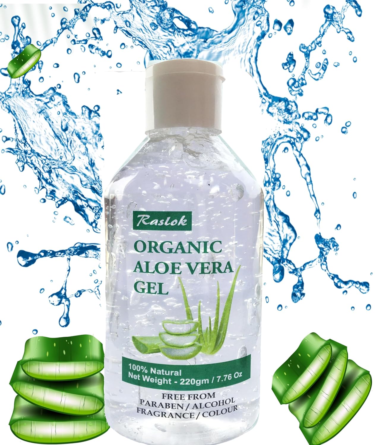 Aloe Vera Gel | 100% Pure Natural Aloe Gel For Moisturizing Face Skin & Hair Care,Durable Moisturizing Hydrating Soothing, Non-Sticky (7.76 OZ)