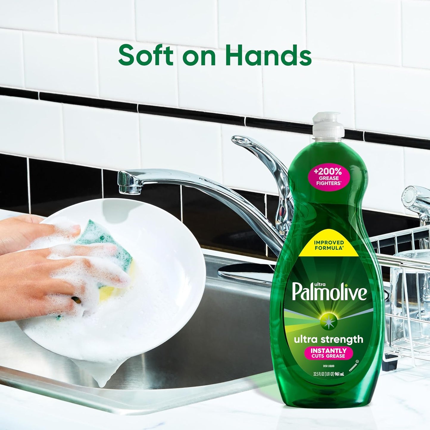 Palmolive Ultra Strength Liquid Dish Soap, Original Green, 32.5 Fluid Ounce