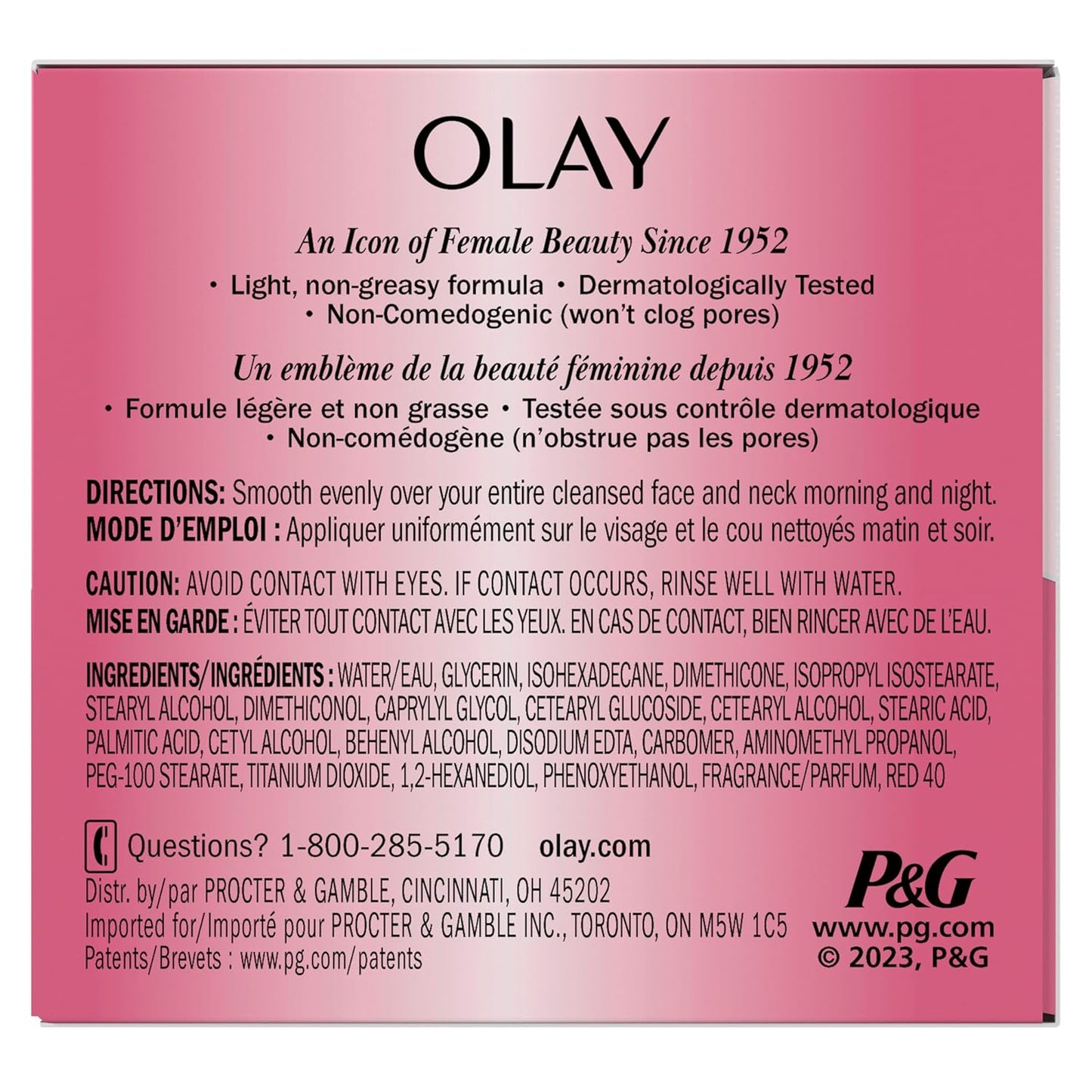 Olay Active Hydrating Cream Face Moisturizer, 1.9 fl oz