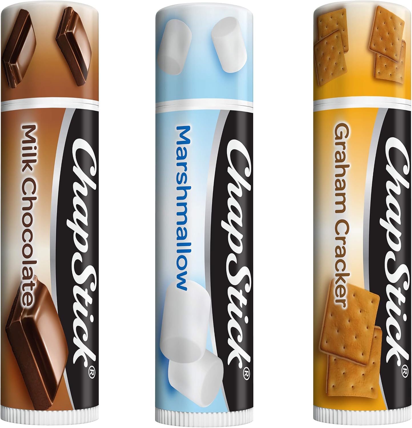 ChapStick S'more Collection Variety Pack Lip Balm Tube, Lip Care, 0.15 Ounce (Pack of 3)