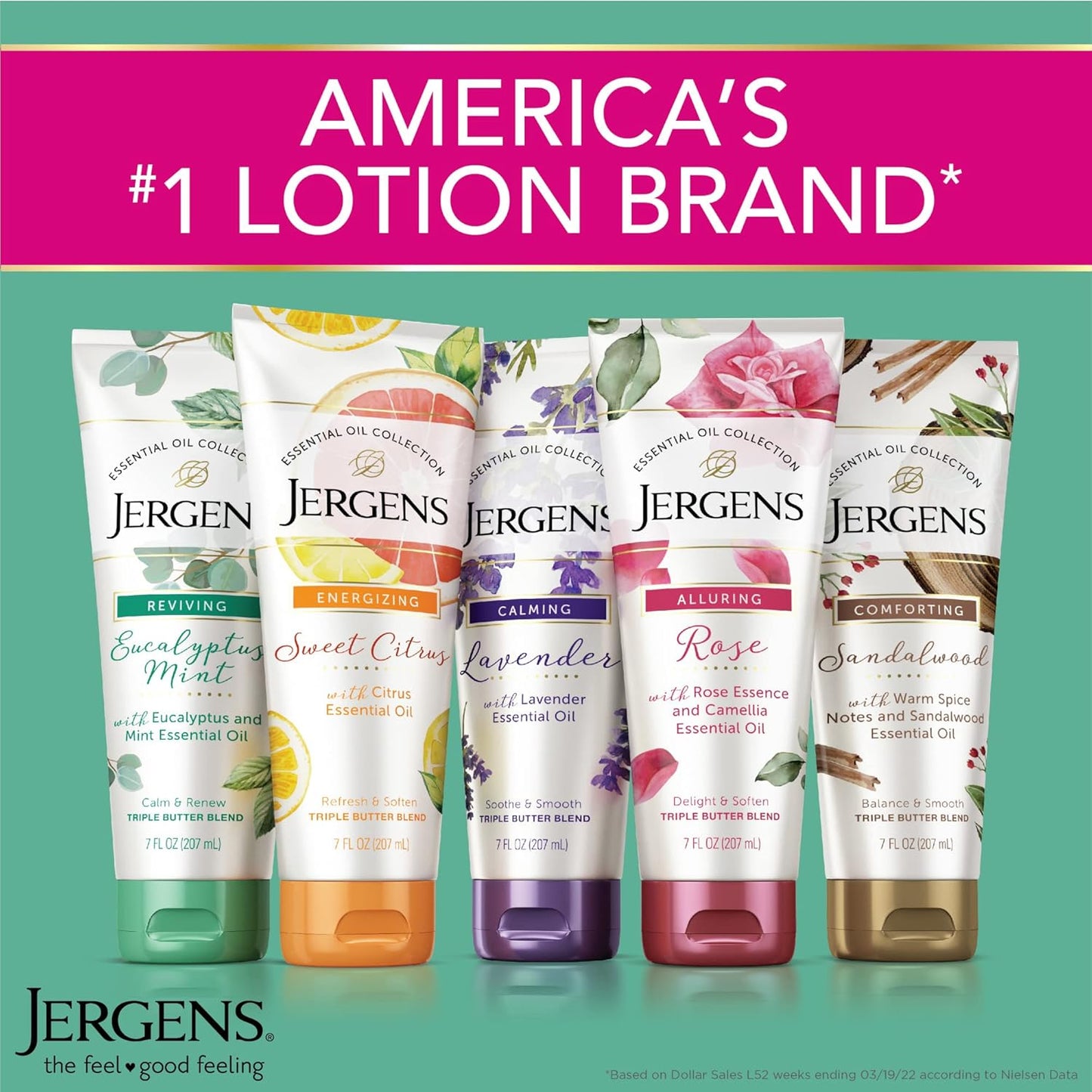 Jergens Lavender Body Butter Body and Hand Lotion, Moisturizer for Women, 7 Fl Oz (Pack of 1), with Essential Oils for Indulgent Moisturization White